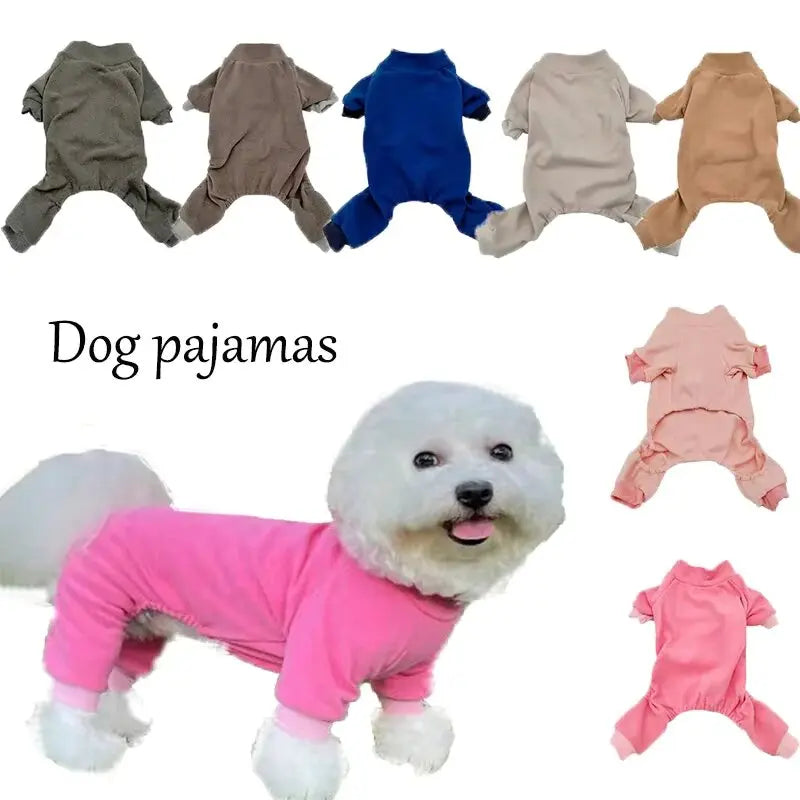 Winter Fleece Dog Pajamas For Small Medium Dogs And Cats