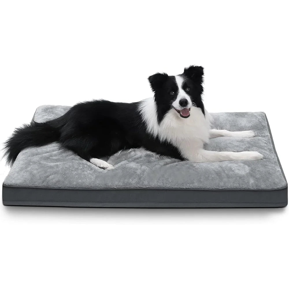 Waterproof Plush Dog Crate Bed With Removable Cover Non Slip