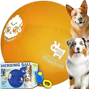 Race Herd 22 Inch Blue Herding Ball For Dogs Training Toy
