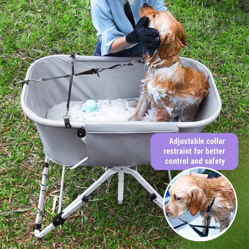 Elevated Foldable Dog Bath Tubs For Medium To Large Pets