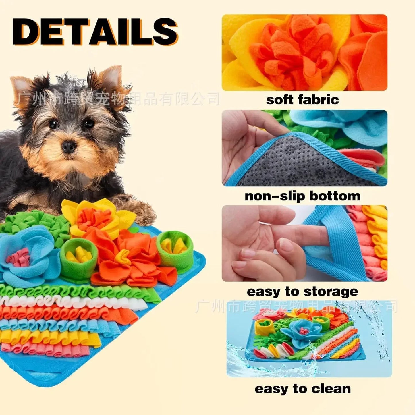 Pet Sniffing Pad Foraging Toy Slow Feeder Mat For Dogs