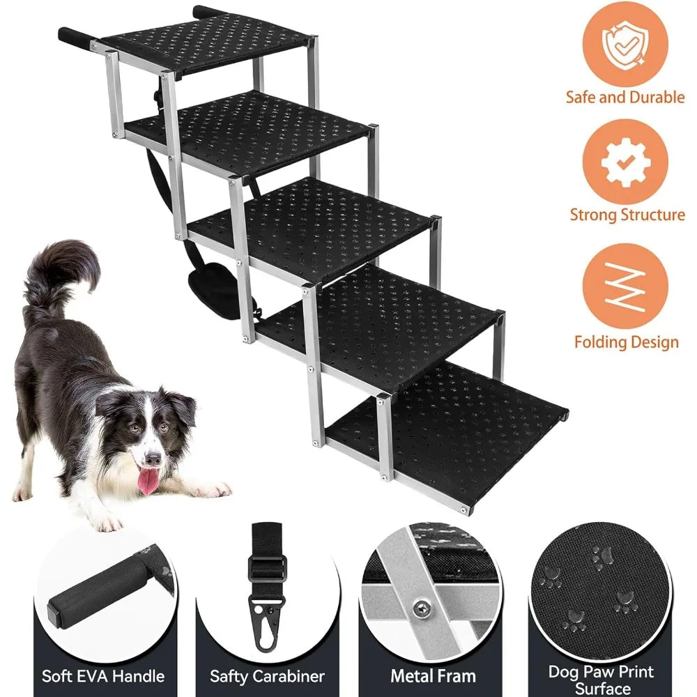 Large Dog Ramp Portable Car SUV Truck Steps Up To 200 Lbs