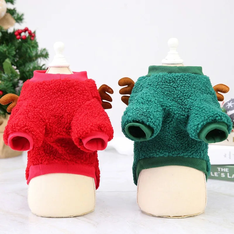 Christmas Pet Fleece Winter Coat for Small Dogs and Cats