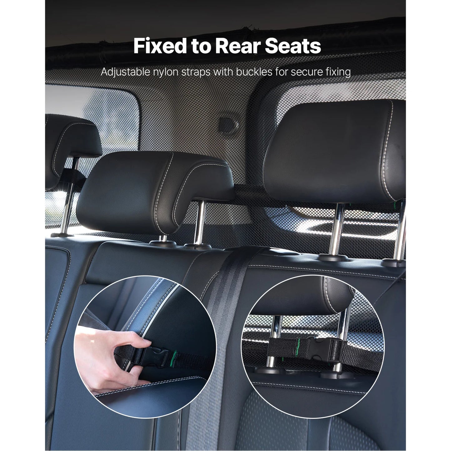 SucceBuy Dog Car Barrier See Through Mesh Universal Fit