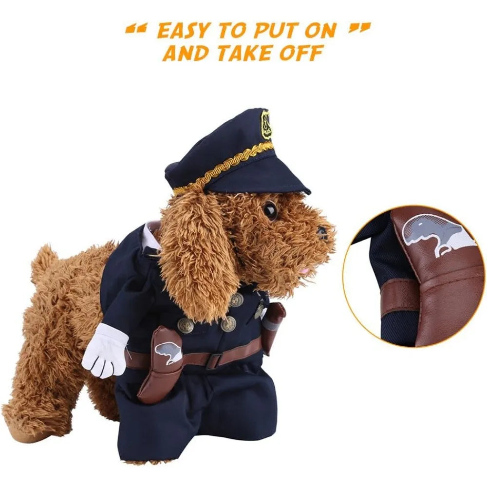 Fdit Pet Costume With Hat For Dogs Cats Halloween Party