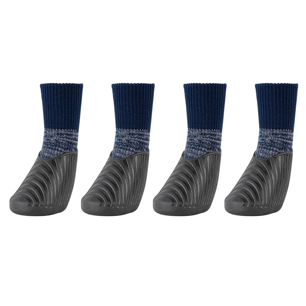 4 Pack Outdoor Dog Boots Waterproof Anti Slip Paw Protectors For Small Medium Large Dogs Cats