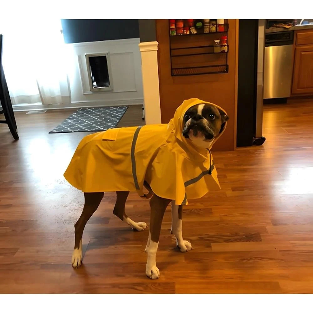 Large Dog Raincoat Waterproof Adjustable Lightweight Jacket