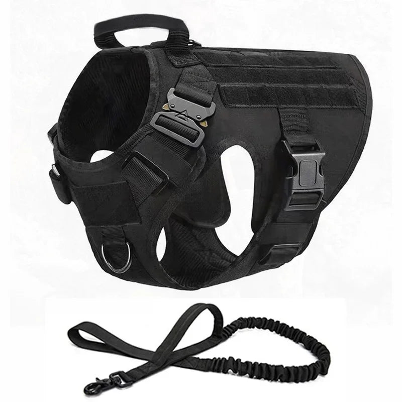 Medium And Large Dog Tactical Vest Nylon Harness Training