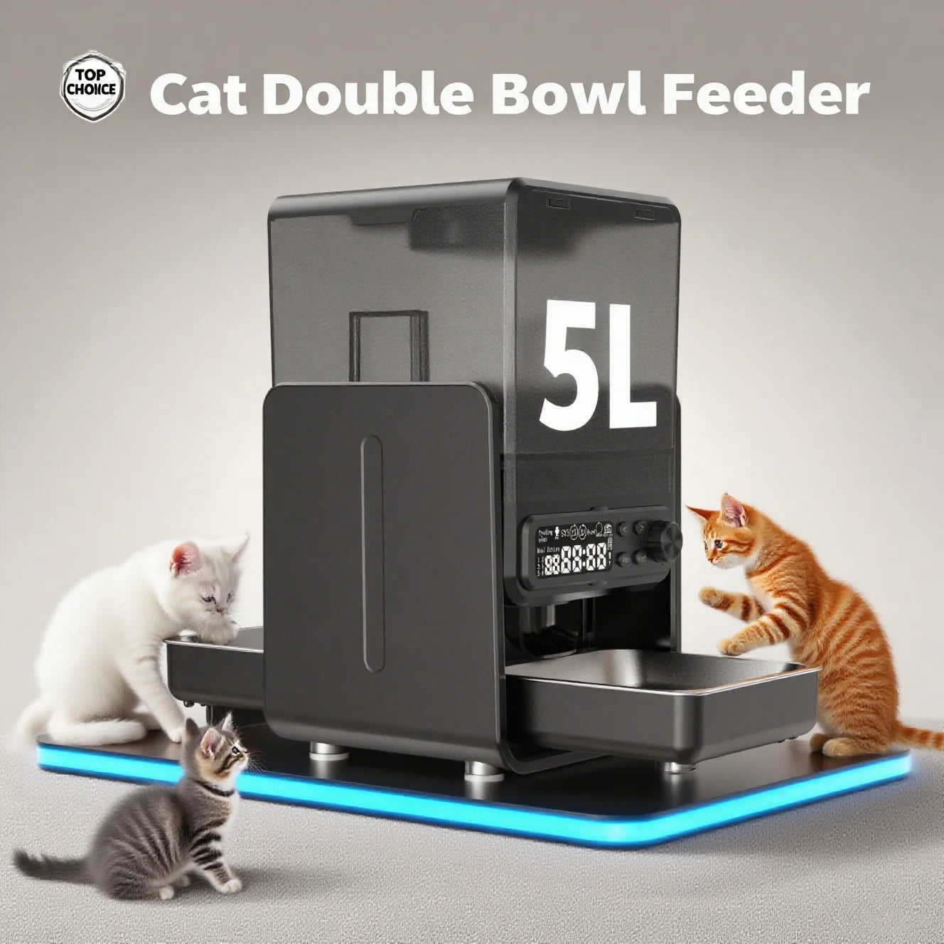 Smart Pet Feeder Automatic for Cats and Dogs Timed Feeding