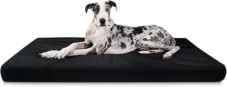 Tough Rip-Stop Orthopedic Rectangle Dog Bed Removable Washable Cover, Solid Orthopedic Foam for XX-Large Dogs 68"x40", Obsidian