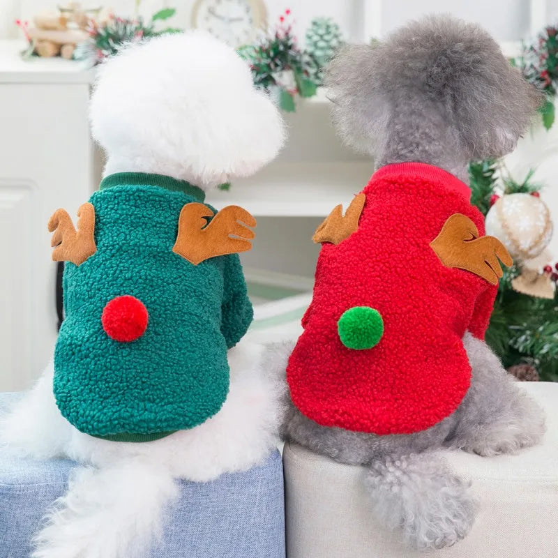 Christmas Pet Fleece Winter Coat for Small Dogs and Cats