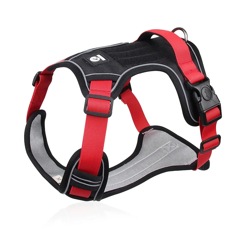 Reflective Tactical Dog Harness Vest for Medium and Large Dogs 1680D Waterproof Oxford Cloth