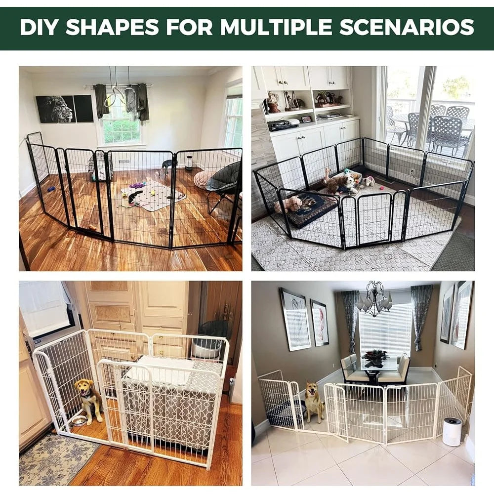 Heavy Duty Metal Dog Playpen 6 Panels 32 Inch Expandable