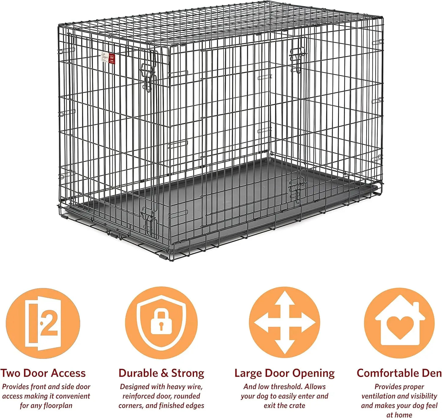 Life Stages LS1648DD Folding Crate X Large Dogs 91 110 Lbs