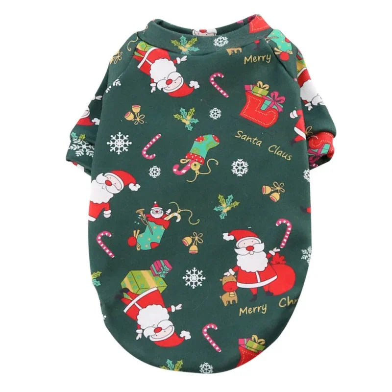 Christmas Dog Sweater With Warm Lining Pullover For Pets