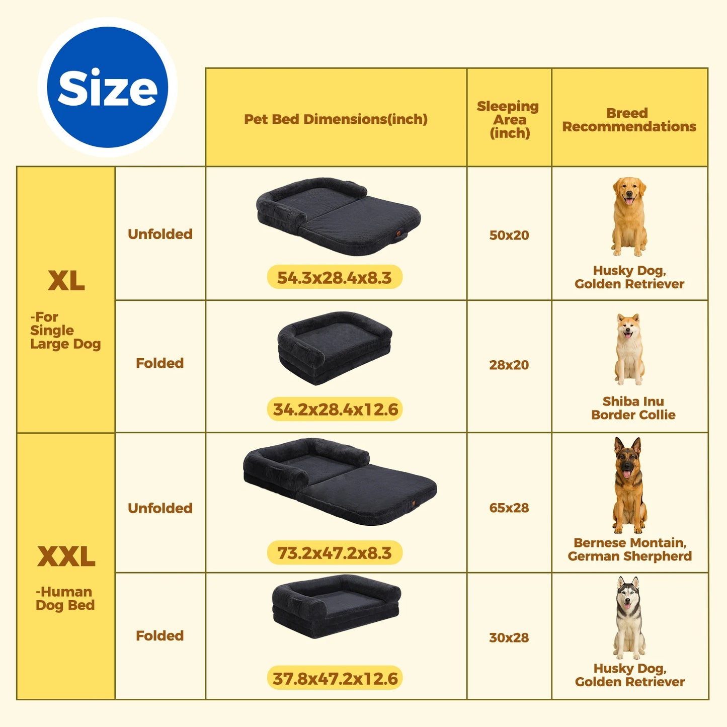 Foldable Portable Dog Bed Mat Machine Washable Easy Care