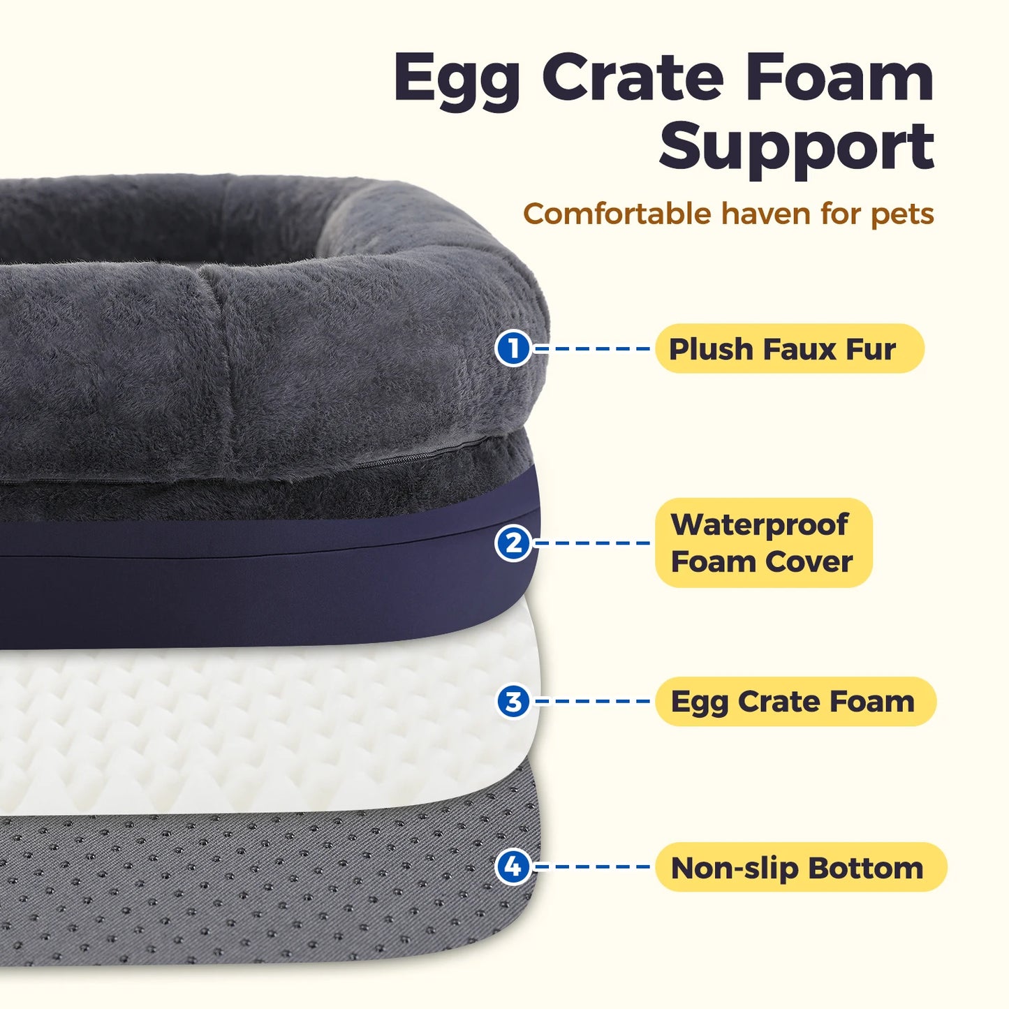Foldable Portable Dog Bed Mat Machine Washable Easy Care