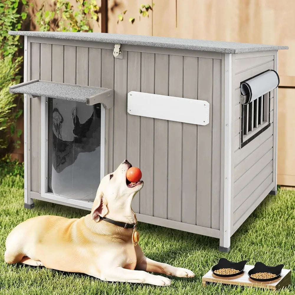 Outdoor Weatherproof Dog House With Raised Feet Anti Chewing
