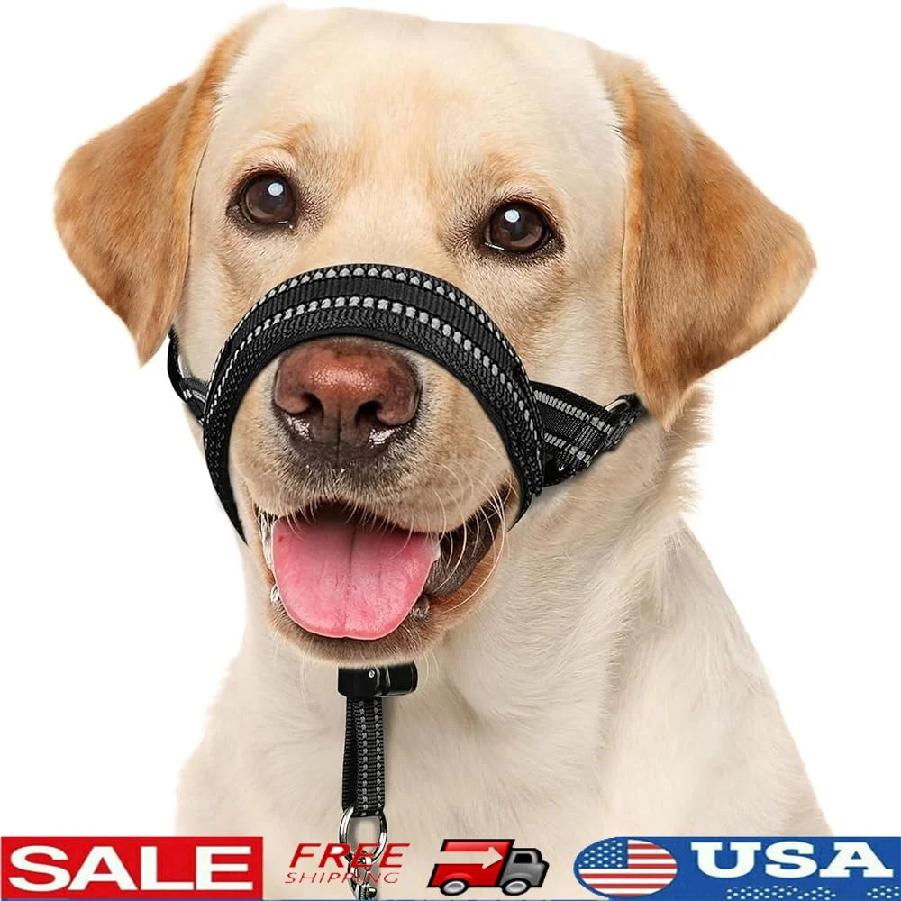 Soft Dog Head Collar No Pull Adjustable Training Halter Padded Safety Nose Leash Reflective Durable Head Harness for Medium Large Dogs
