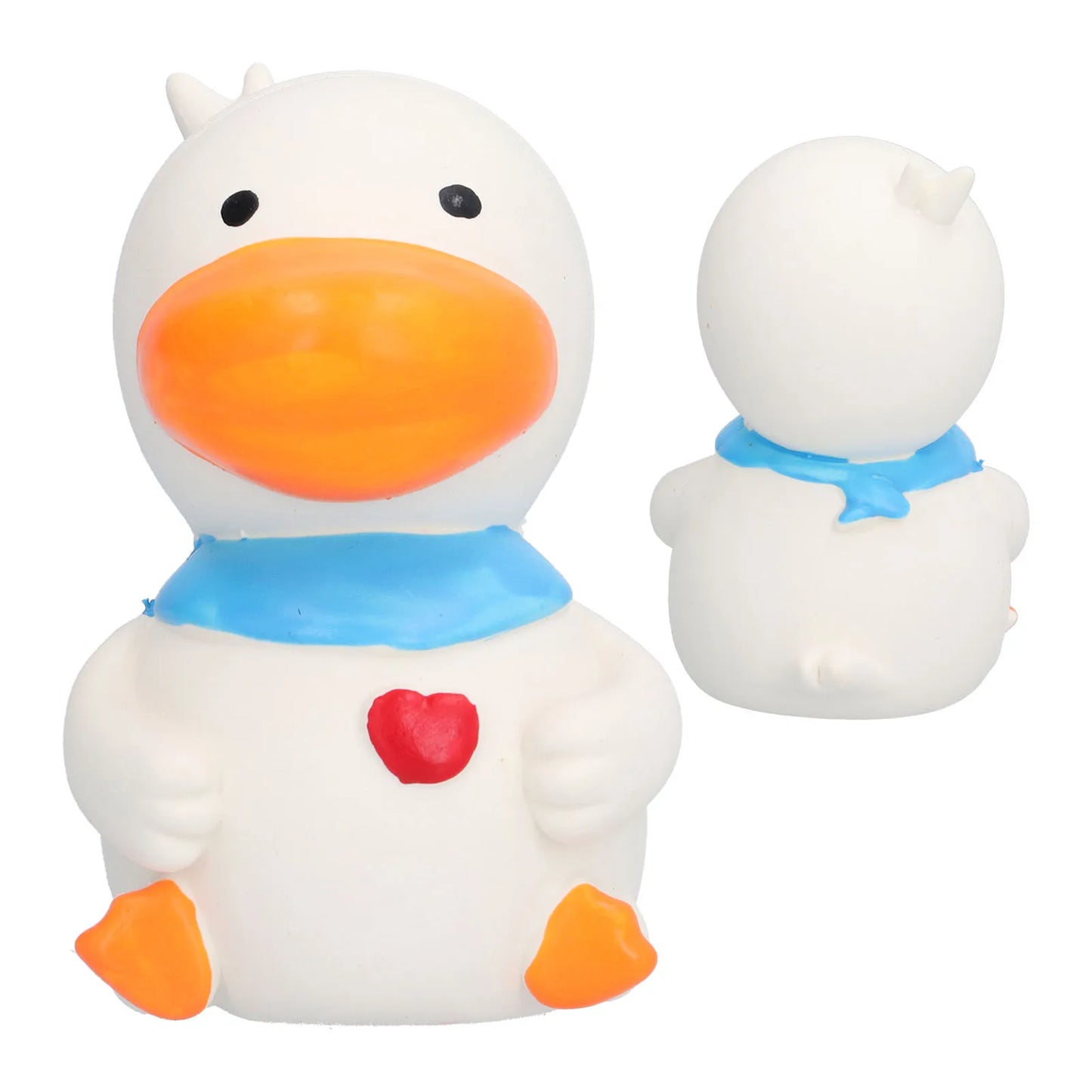 Latex Duck Dog Squeaky Interactive Durable Chew Toy White