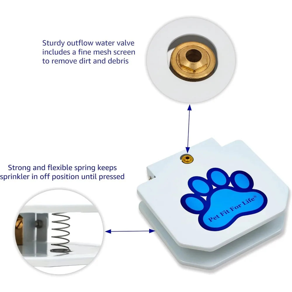 Dog Pedal Water Fountain Step On Sprinkler Giant Tennis Ball