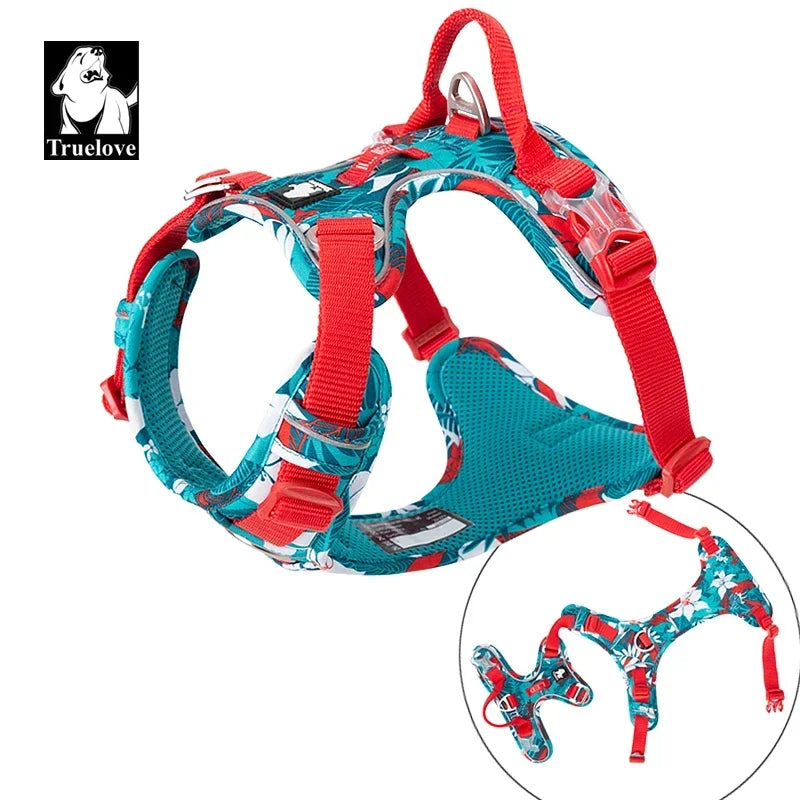 Truelove Explosionproof Dog Harness Camouflage Reflective Nylon Special Edition Upgrade TLH5653 Easy To Adjust