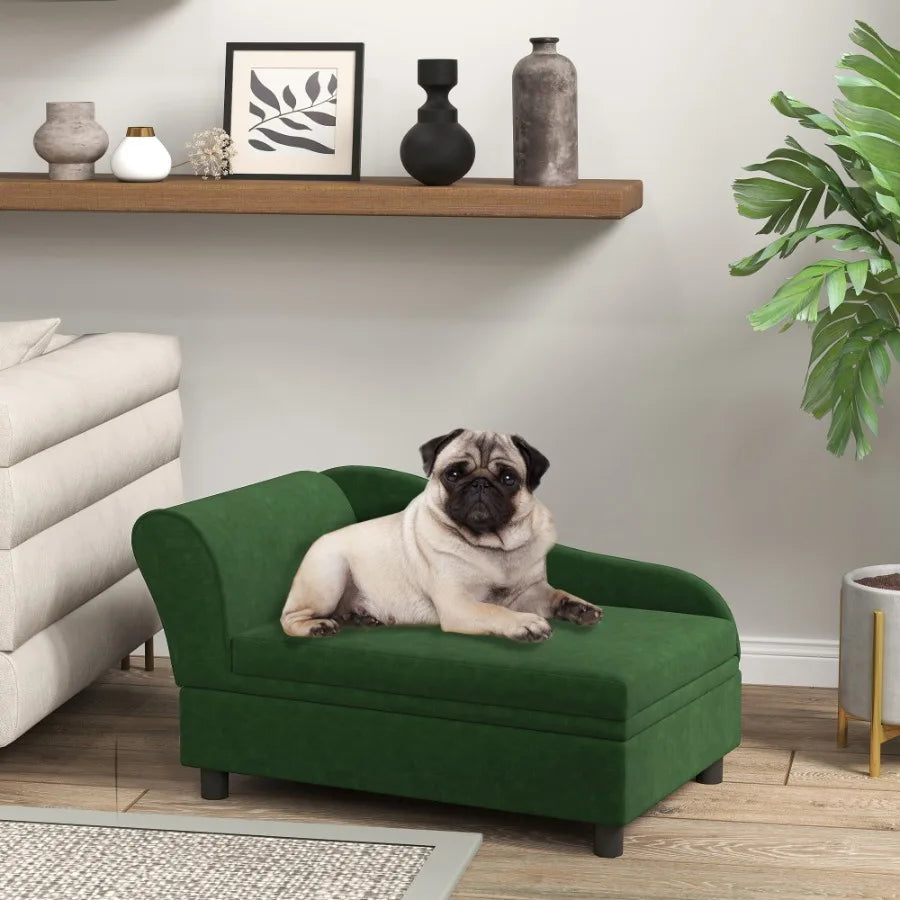 PawHut Pet Sofa Bed With Storage For Cats And Small Dogs
