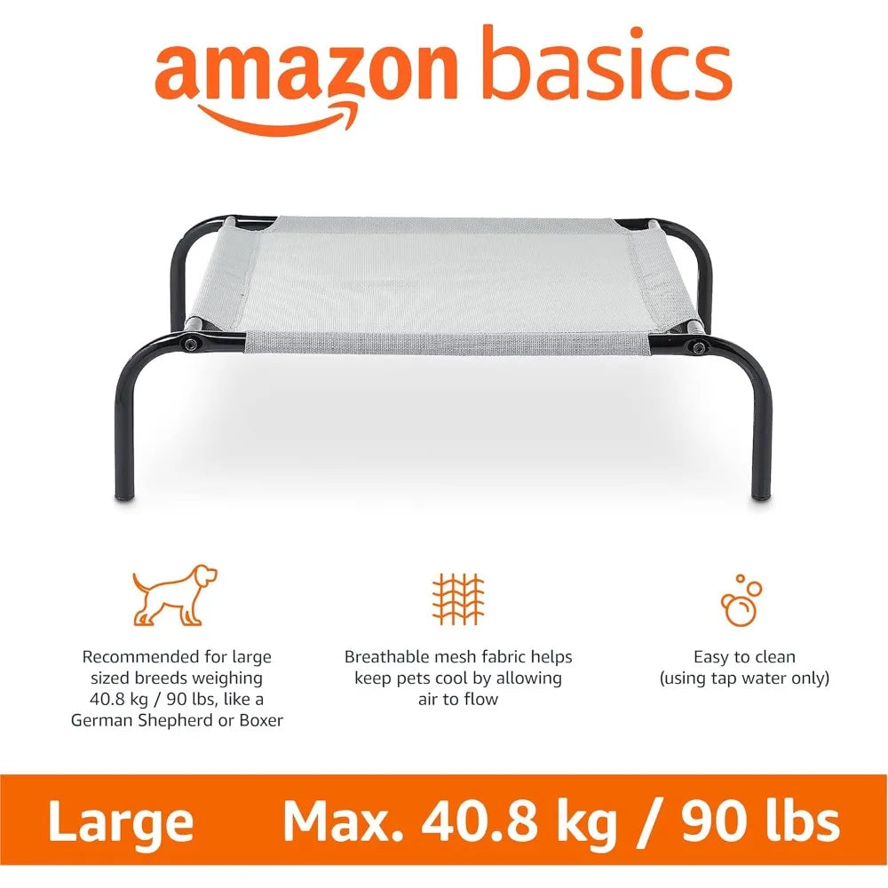 Amazon Basics Cooling Elevated Dog Bed With Metal Frame