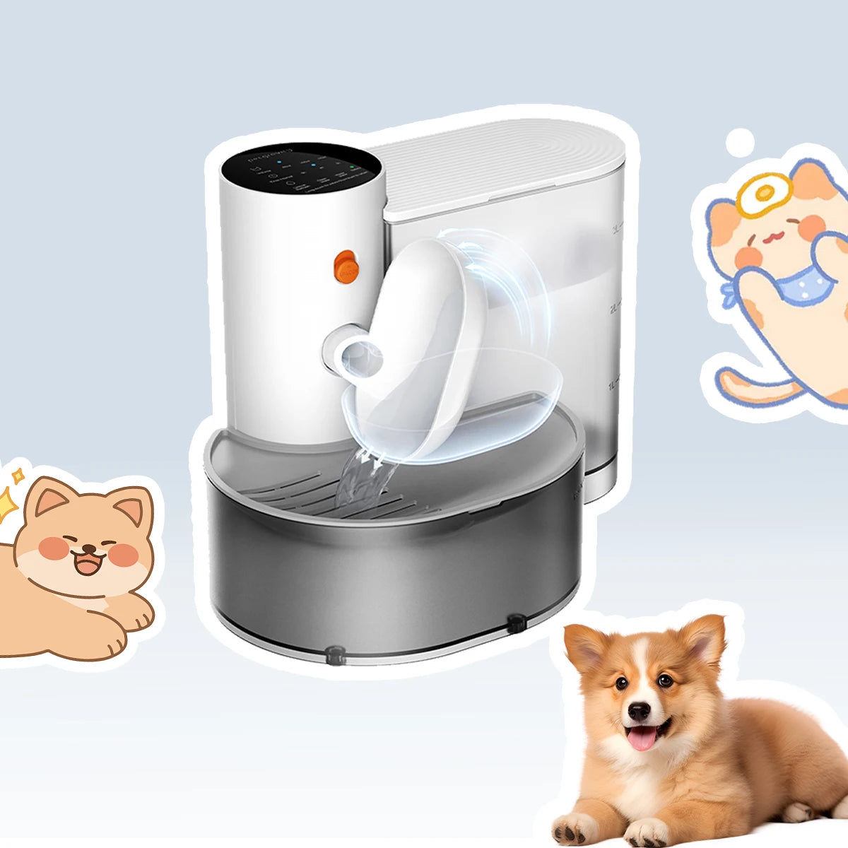 Smart Pet Water Dispenser Wireless Cat Water Fountain Rechargeable Automatic Water Feeder for Cats and Small Dogs