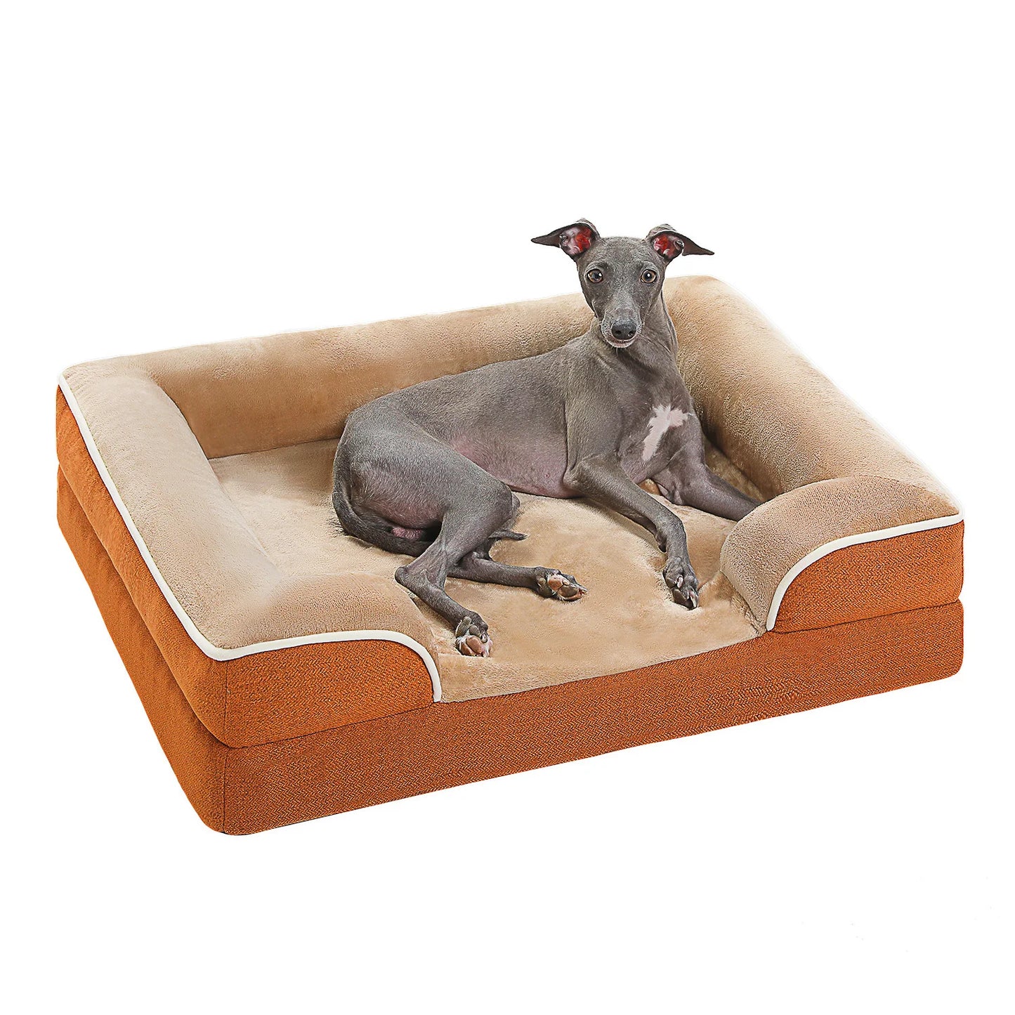 Large Dog Bed Removable Cover Washable Plush Corduroy