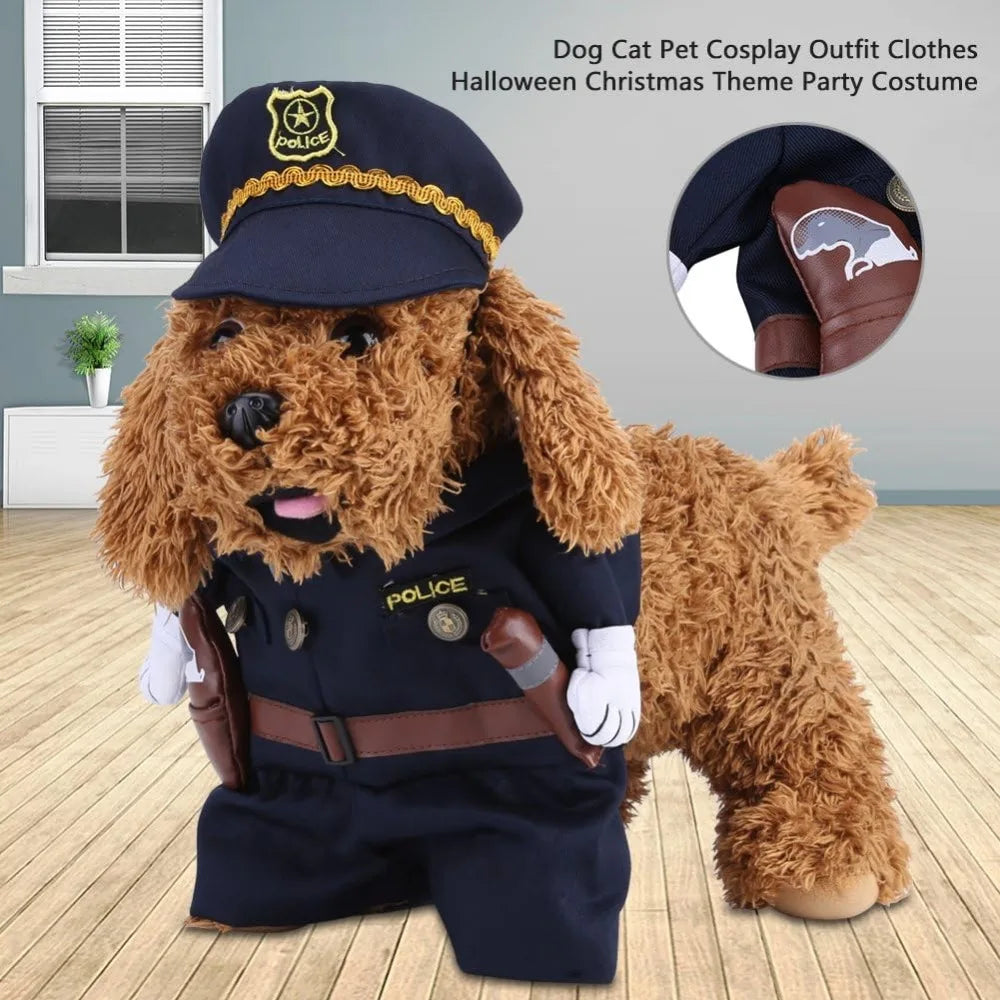Fdit Pet Costume With Hat For Dogs Cats Halloween Party
