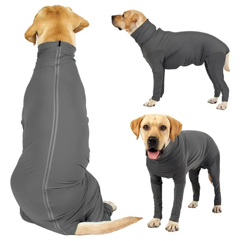 Long Sleeve One Piece Dog Pajamas For Post Surgery Recovery