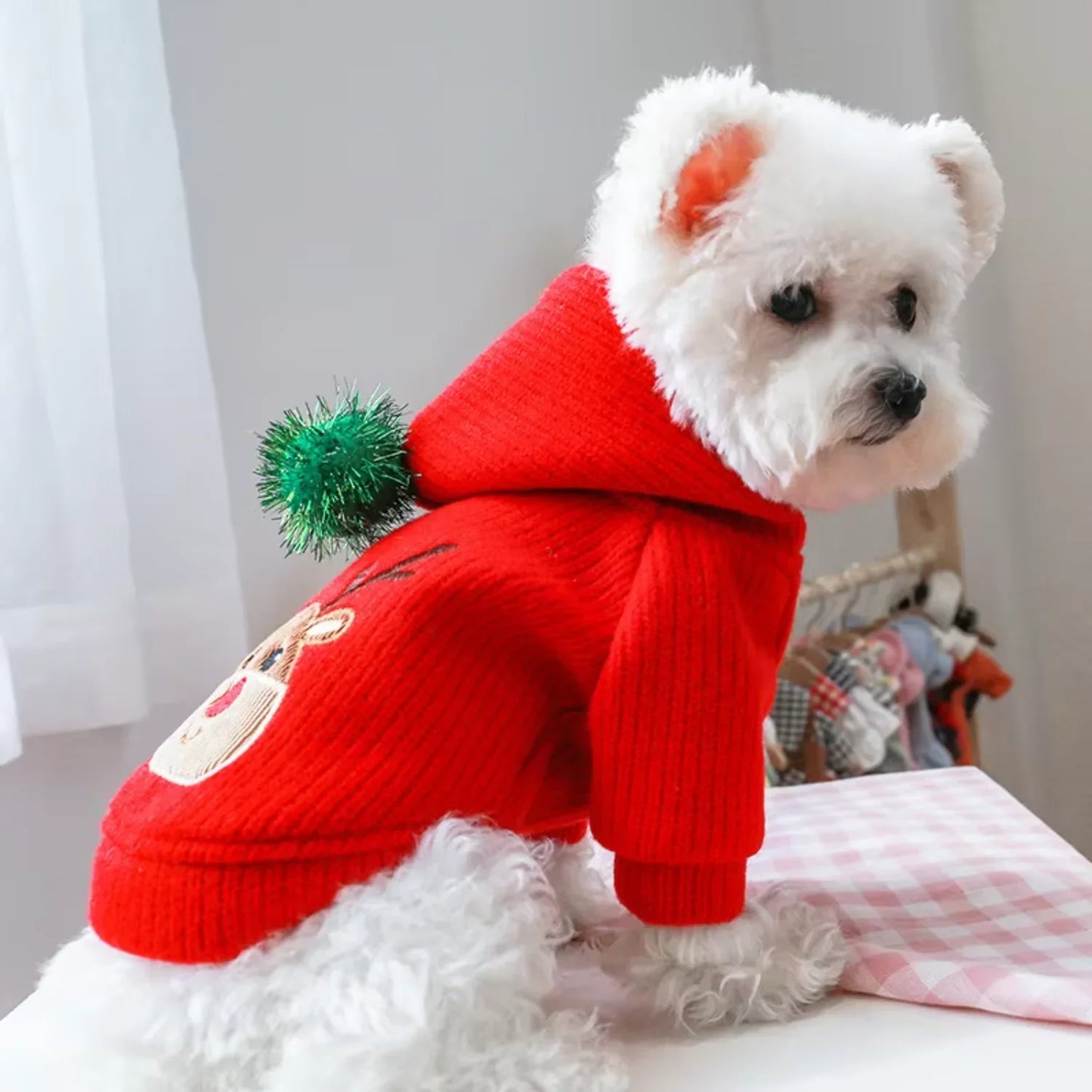 Pet Skirt Dress Warm Winter Coat For Small Dogs Christmas