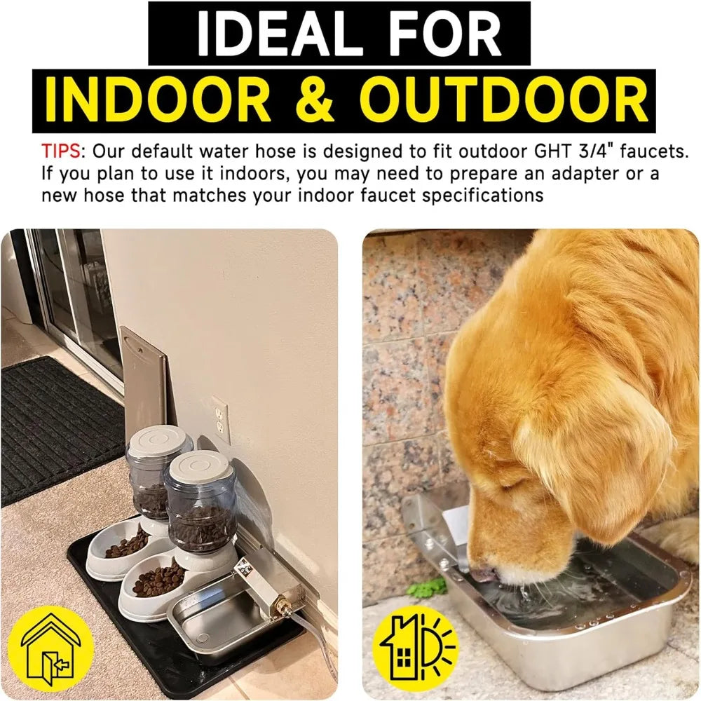 Automatic Dog Waterer 3L Stainless Steel Auto Fill For Pets
