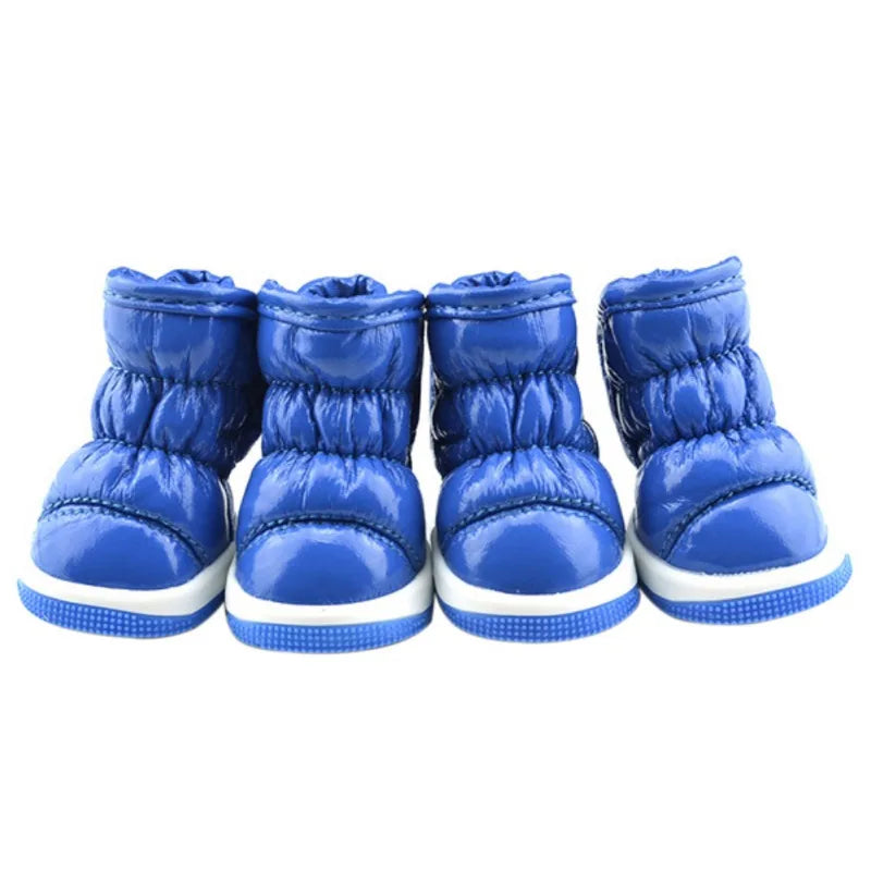4 Piece Set Waterproof Dog Winter Rain Boots For Small Dogs