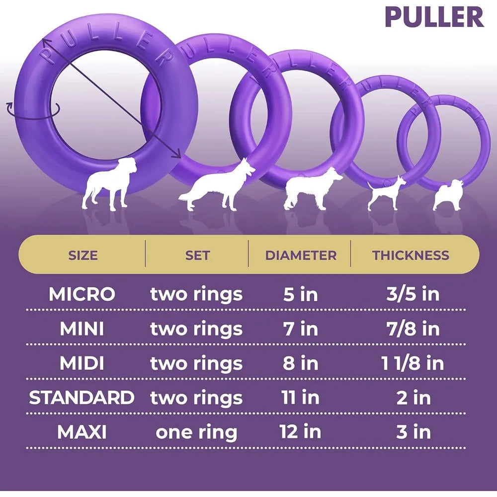 Puller Outdoor Dog Ring Toy For Fetch Tug Of War All Sizes