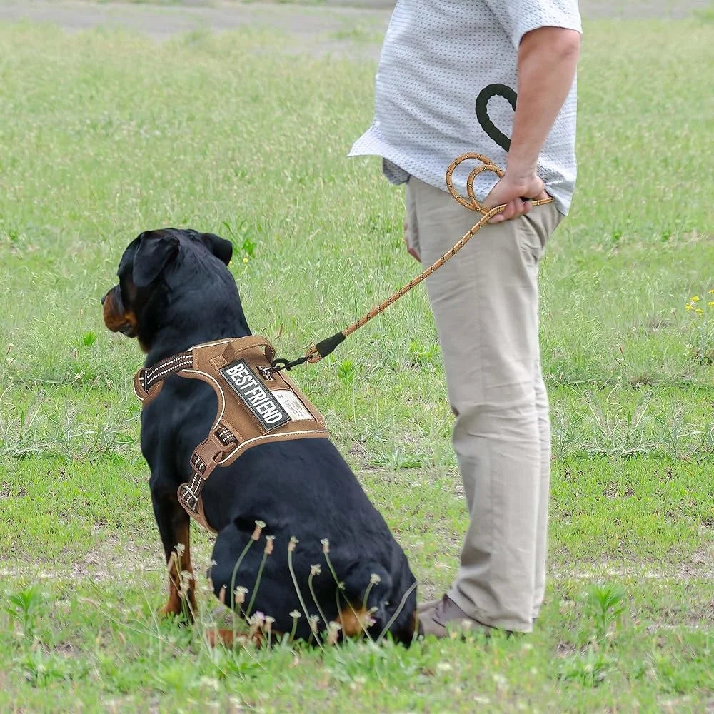Heavy Duty Tactical Dog Harness No Pull Reflective Molle