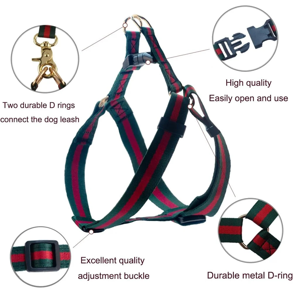 Premium Dog Harness Collar Leash Set Adjustable Comfortable Soft Durable Breathable Easy Clean Stylish Design For Dogs