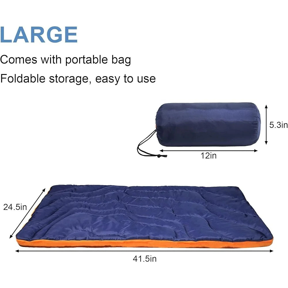 Large Waterproof Dog Mat Portable Travel Cushion Roll Up