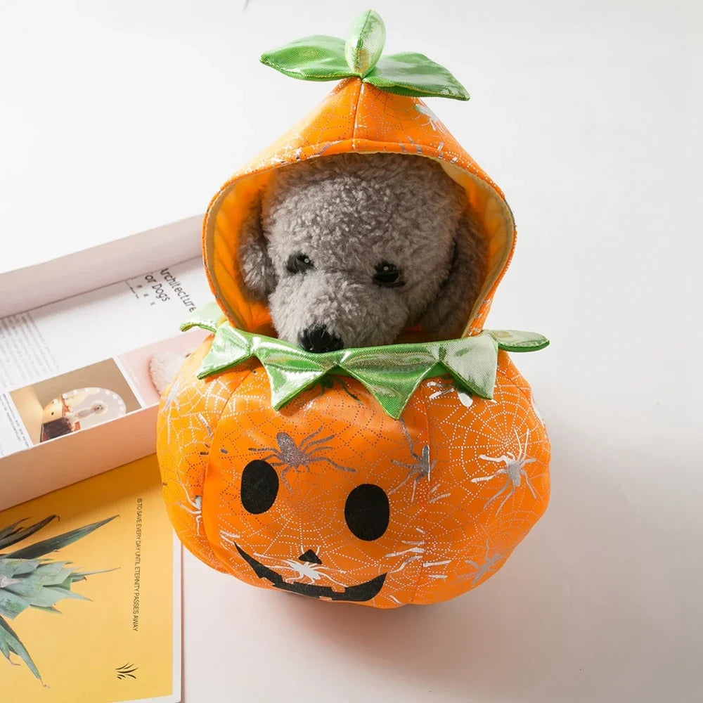Funny Pumpkin Pet Coat for Halloween Dog Cat Costume Outfit