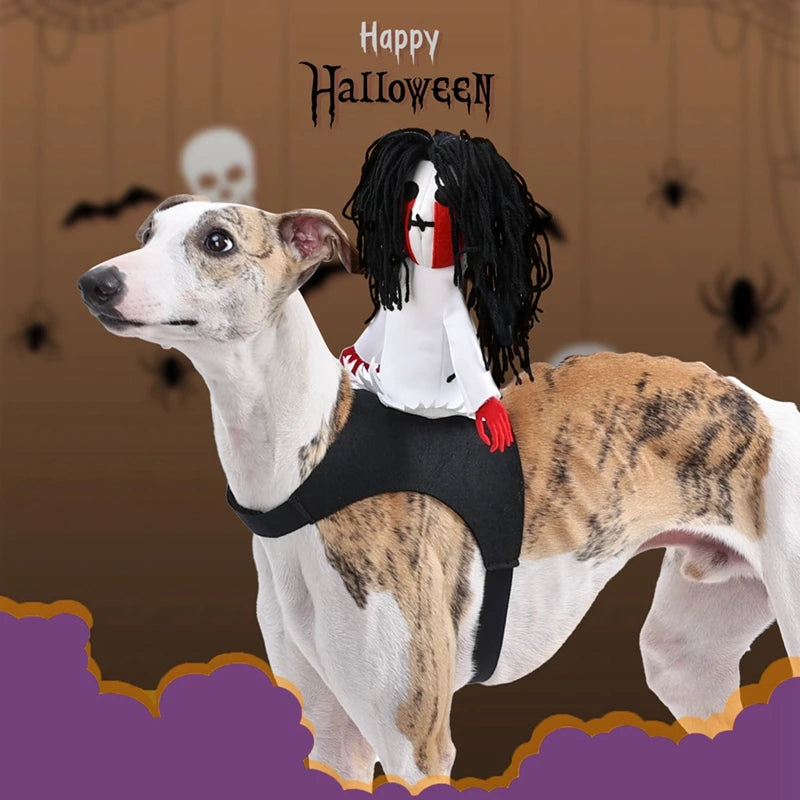 Pet Halloween Costume Knight Ghost Design for Dogs and Cats