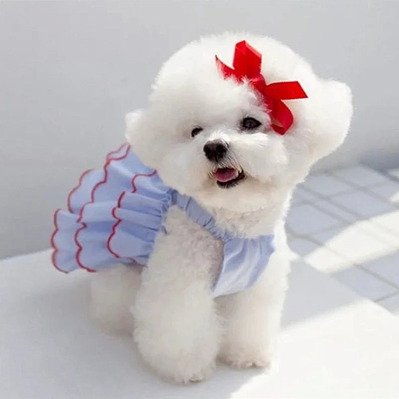 Dog Summer Dress Princess Style Pet Skirt Outfit For Dogs