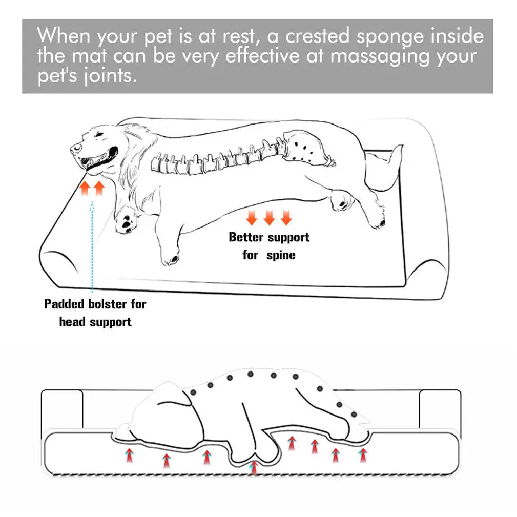 Extra Large Orthopedic Dog Bed Couch Sleeping Mattress with Removable Washable Cover and Soft Sponge Foam