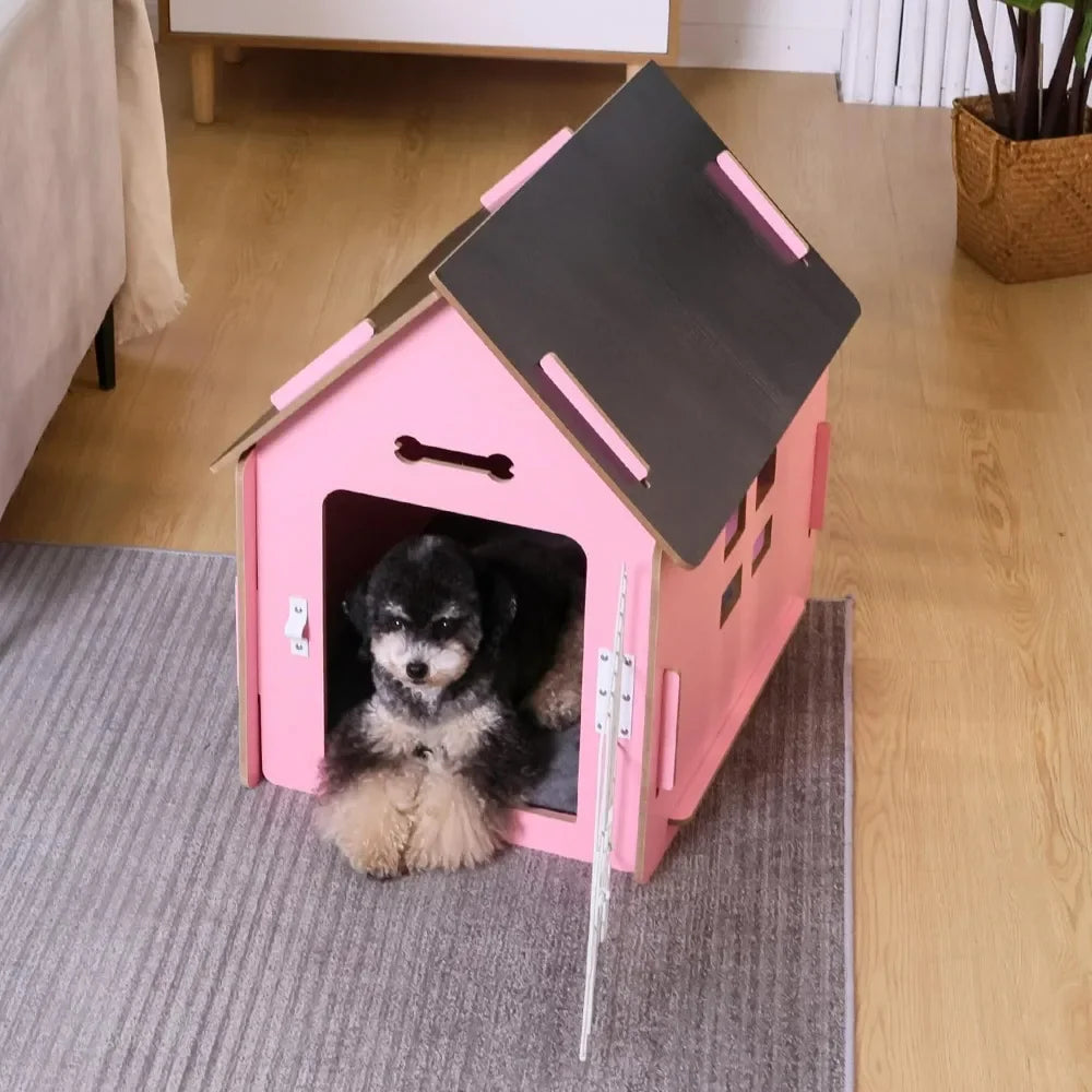 Cozy Wooden Indoor Dog House For Small Pets And Cats