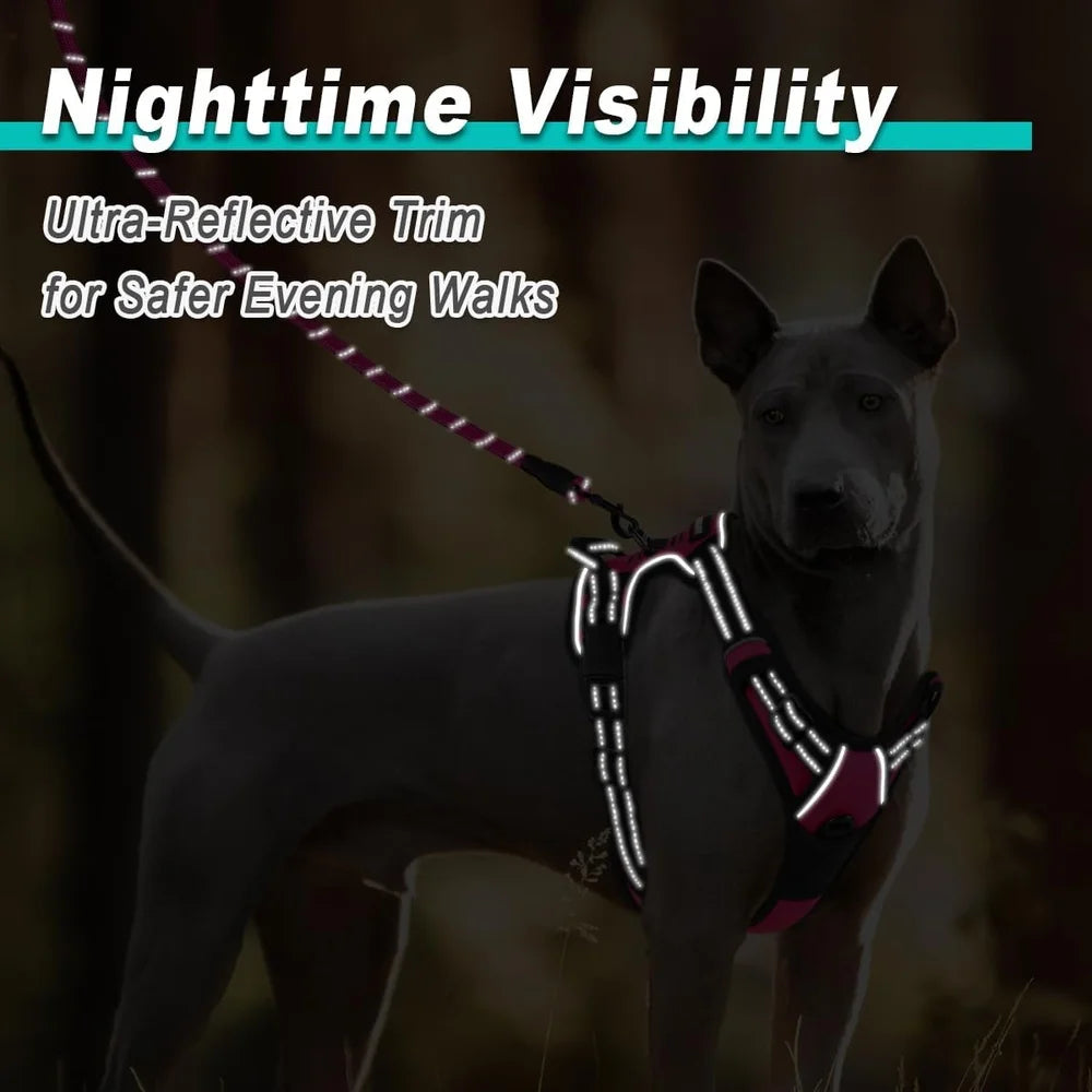 No Pull Dog Harness Adjustable Reflective Pet Vest for Outdoor Activities Breathable Oxford Material Easy Control for Small Dogs