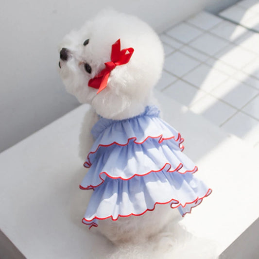 Dog Summer Dress Princess Style Pet Skirt Outfit For Dogs