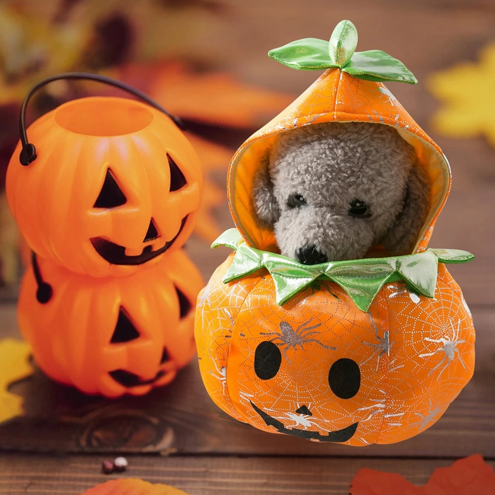 Halloween Dog Costumes Pumpkin Jumpsuit For French Bulldog
