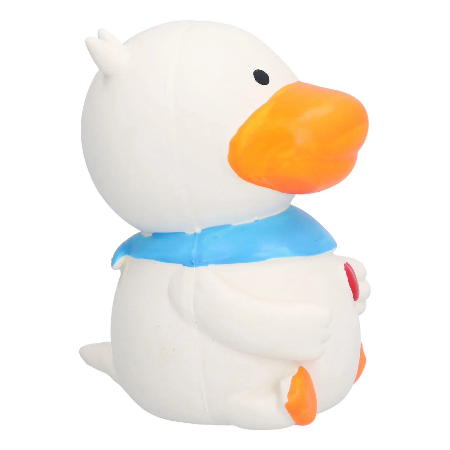 Latex Duck Dog Squeaky Interactive Durable Chew Toy White