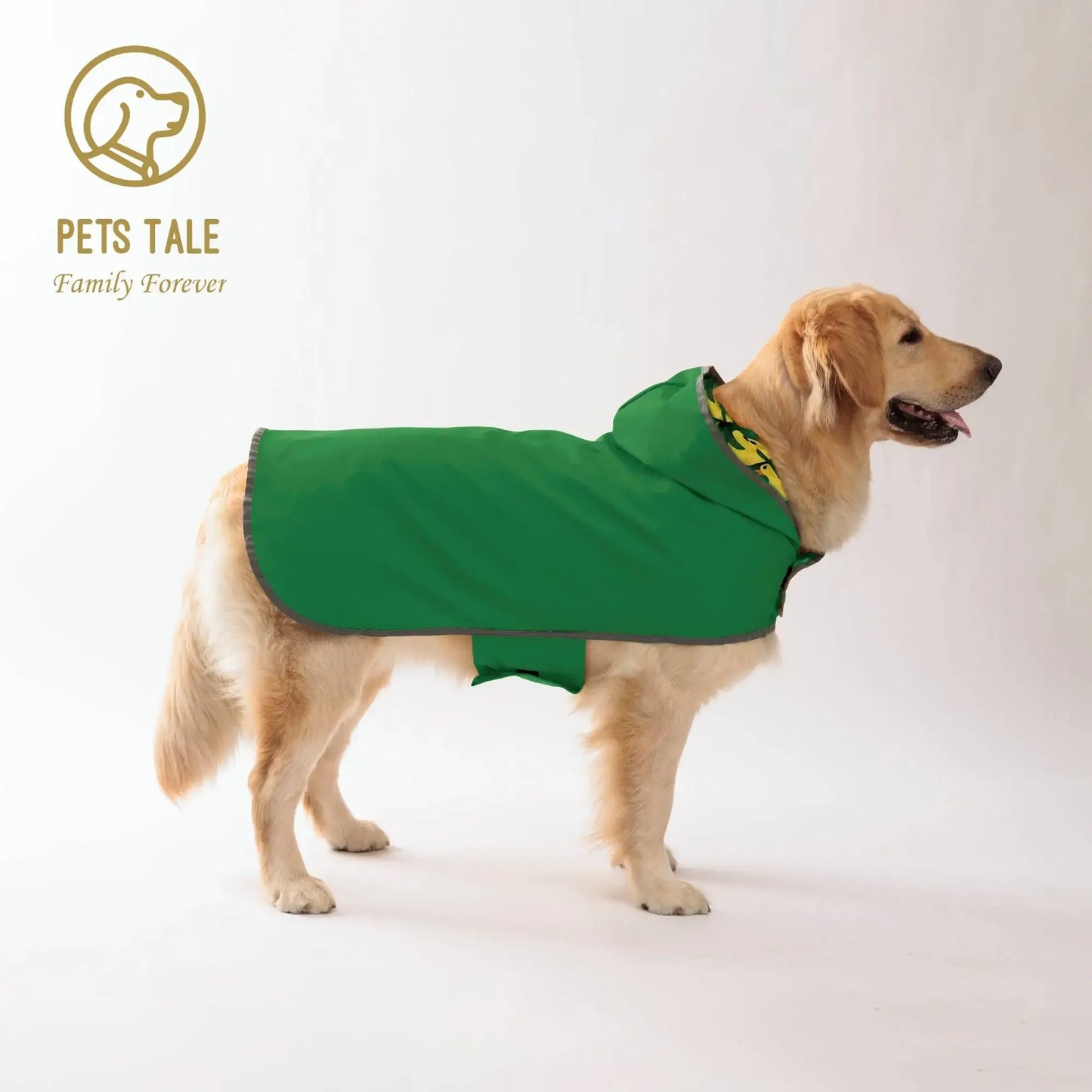 All Weather Dog Raincoat Dual Sided Waterproof Coat Velcro