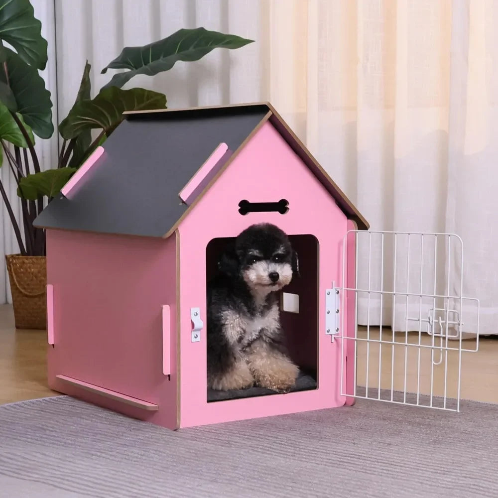 Cozy Wooden Indoor Dog House For Small Pets And Cats